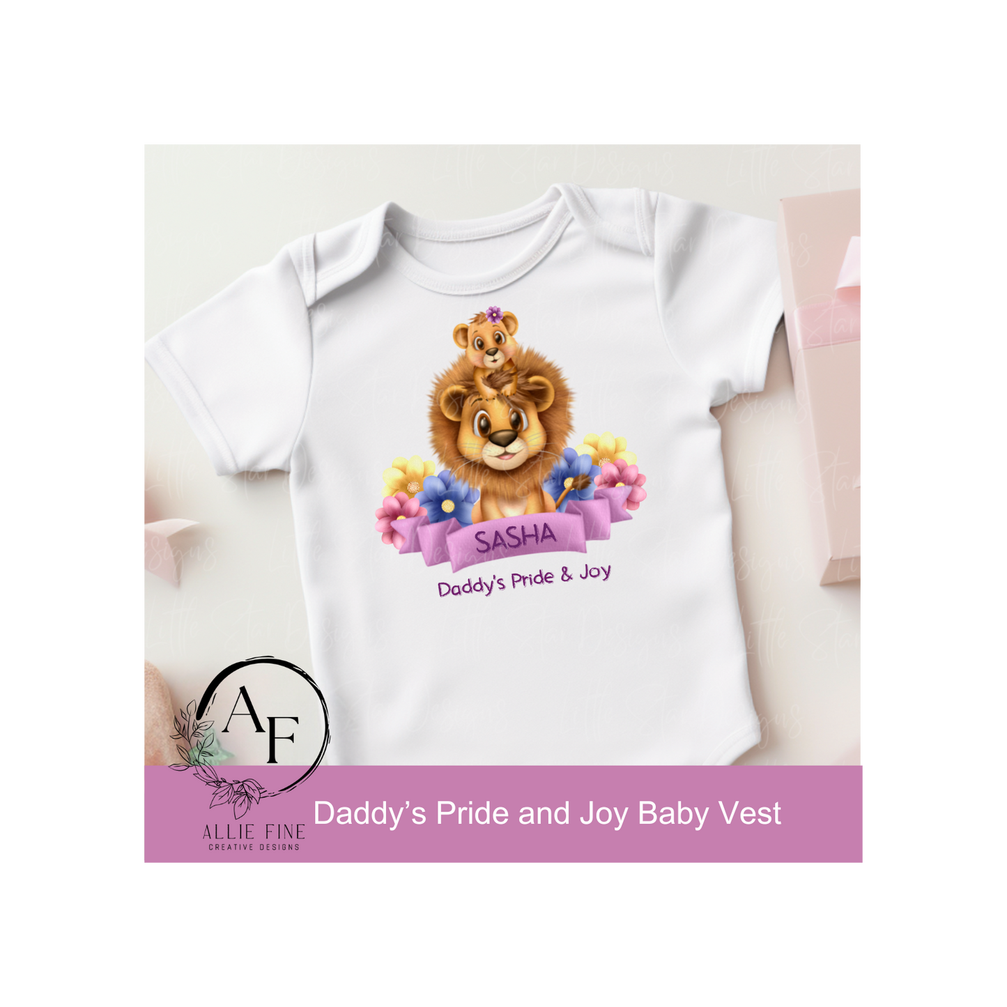 Daddy's Pride and Joy Envelope Style Vest